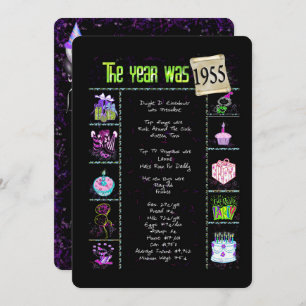 Birthday Year 1955 Party Invitation