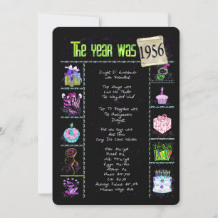 Birthday Year 1956 Invitation
