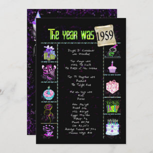 Birthday Year 1959 Invitation