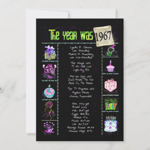 Birthday Year 1967 Invitation