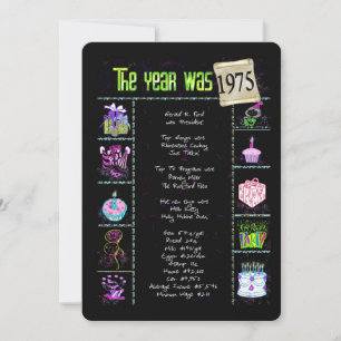 Birthday Year 1975 Party Invitation