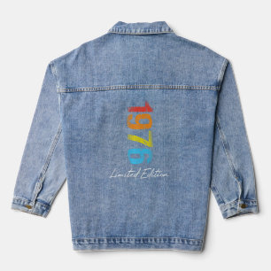 Birthday Year 1976  Used Grunge Vintage  Denim Jacket