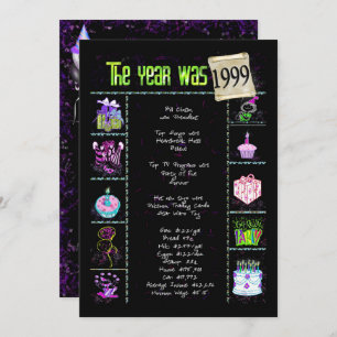 Birthday Year 1999 Invitation