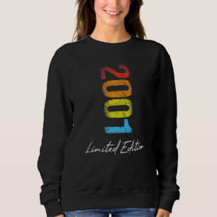 Birthday Year 2001 Used Grunge Vintage Sweatshirt