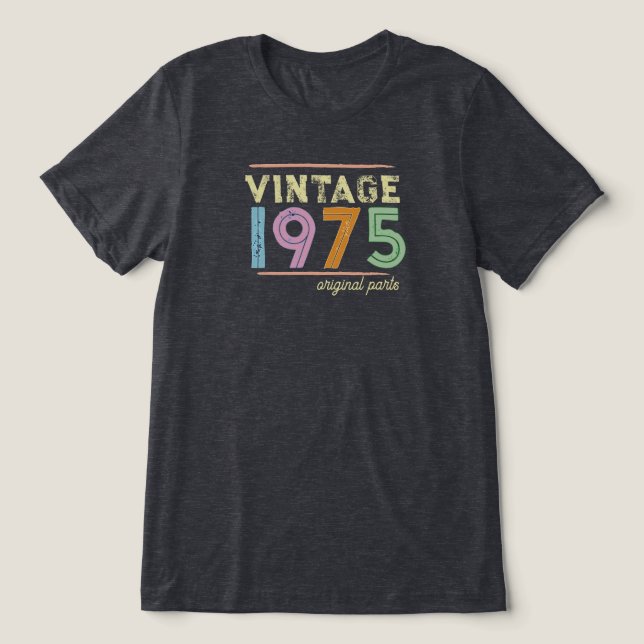 Birthday Year Shirt - Vintage with Original Parts (Design Front)