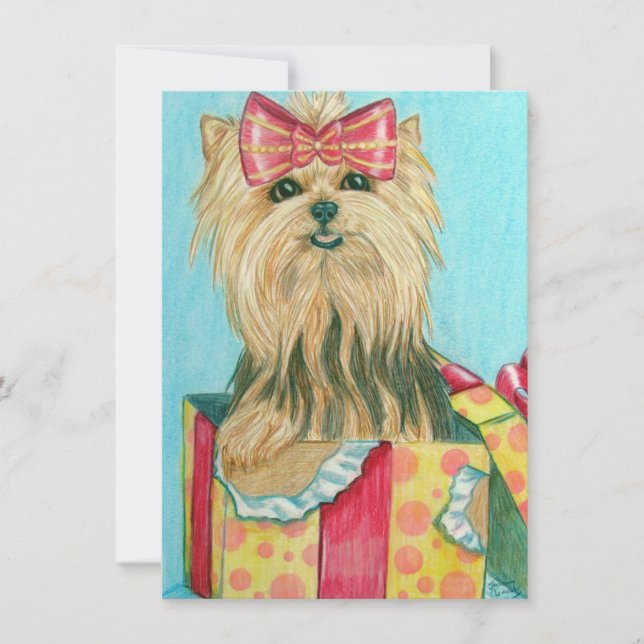 Birthday Yorkie Card (Front)