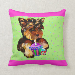 BIRTHDAY YORKIE CUSHION