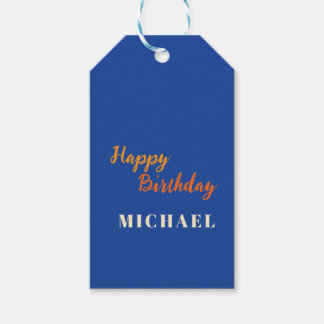 Birthday Your Name Minimalist Personal Modern Gift Tags