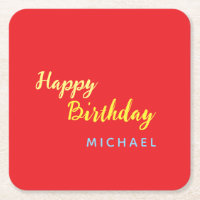 Birthday Your Name Minimalist Personal Modern