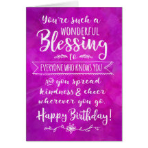 Birthday, You're such a Wonderful Blessing