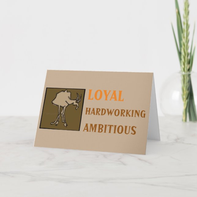 Birthday Zodiac Sign Personality Capricorn Card (Front)