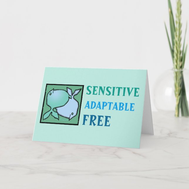 Birthday Zodiac Sign Personality Pisces Card (Front)