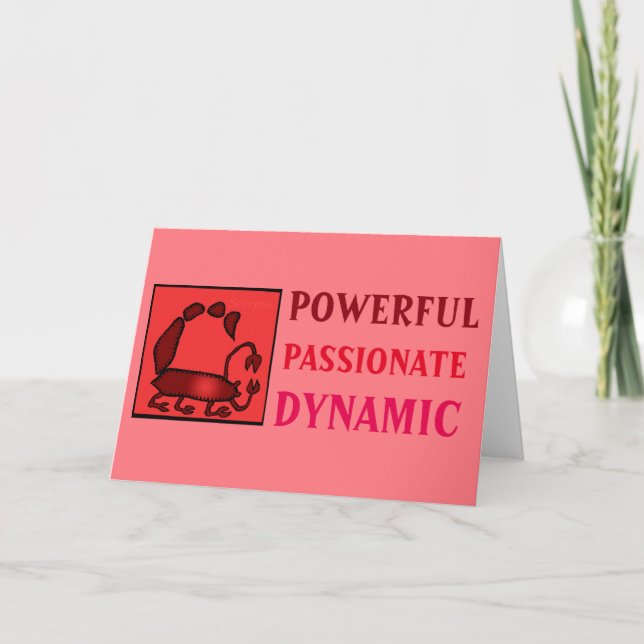 Birthday Zodiac Sign Personality Scorpio Card (Front)