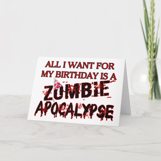 Birthday Zombie Apocalypse Card (Front)