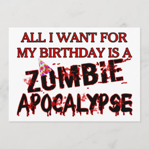 Birthday Zombie Apocalypse Invitation