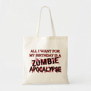 Birthday Zombie Apocalypse Tote Bag