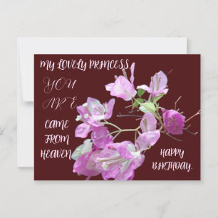 BIRTHDAYDAY FLOWER GIFT FOR DAUGHTER SISTER FRIEND POSTCARD