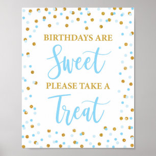 Birthdays Are Sweet Please Take a Treat Party Sign