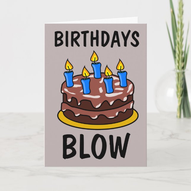  BIRTHDAYS BLOW BIRTHDAY CARDS FUNNY (Front)