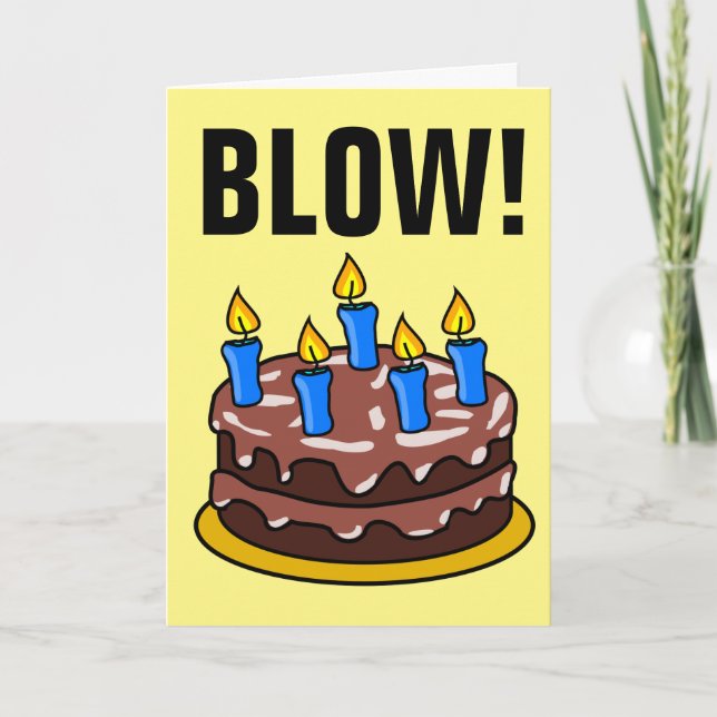  BIRTHDAYS BLOW CAKE BIRTHDAY CARDS  (Front)