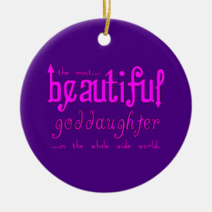Birthdays Christmas Parties Beautiful Goddaughter Ceramic Tree Decoration