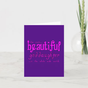 Birthdays Christmas Parties Beautiful Goddaughter Holiday Card