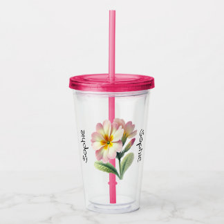 BirthFlower February Primrose Tumbler with Lid