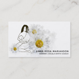*~* Birthing Midwife Doula  Birth Pregnancy Floral Business Card