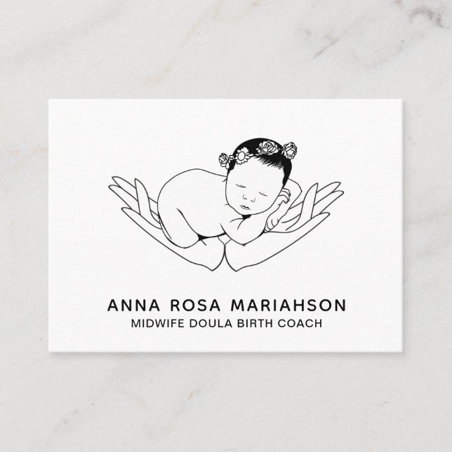 *~* Birthing Midwife Pregnancy Doula Nanny Busines Business Card (Front)