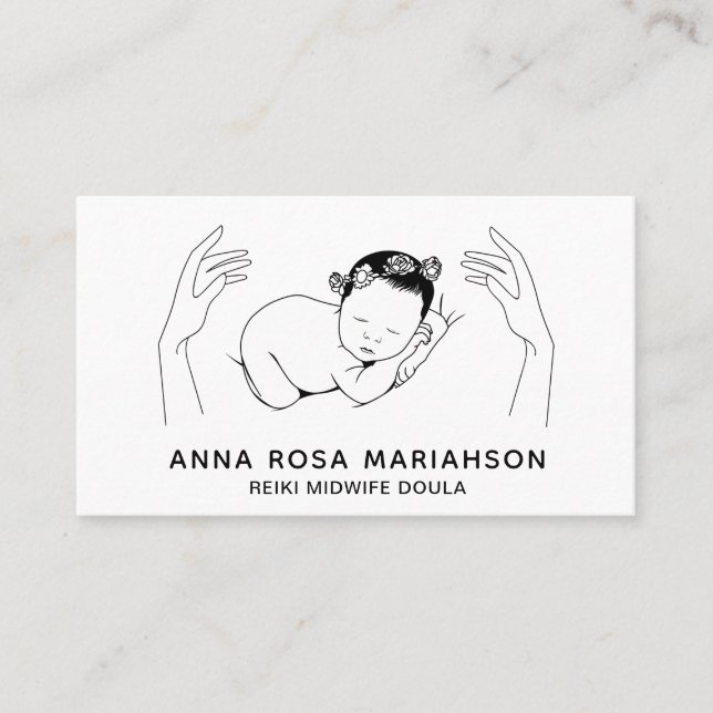 *~* Birthing Midwife Reiki Doula Birth Coach Business Card (Front)