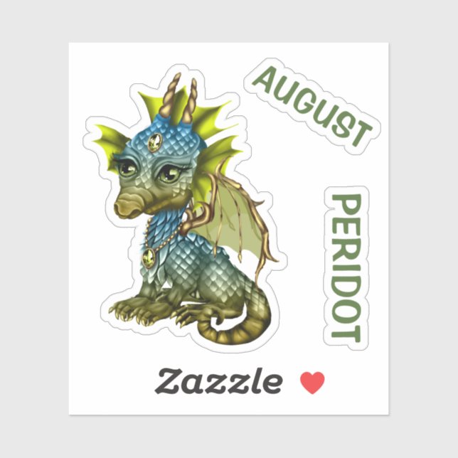 Birthstone Baby Dragon August Peridot (Sheet)