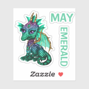 Birthstone Baby Dragon May Emerald