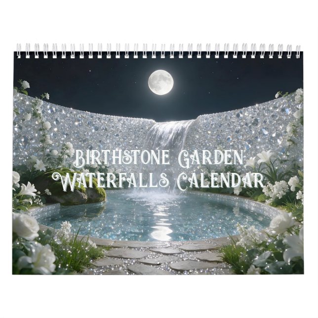 Birthstone Garden Waterfalls  Calendar (Cover)