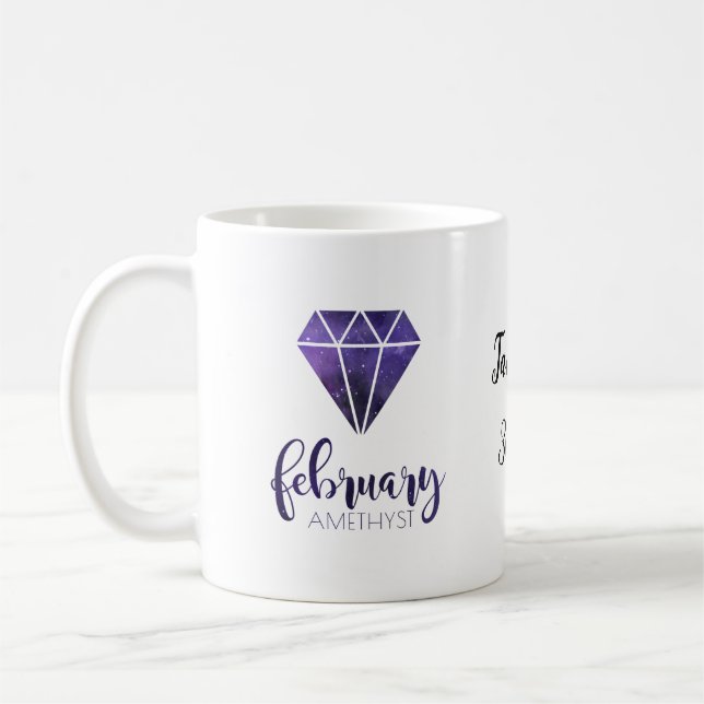 Birthstone mug February amethyst (Left)