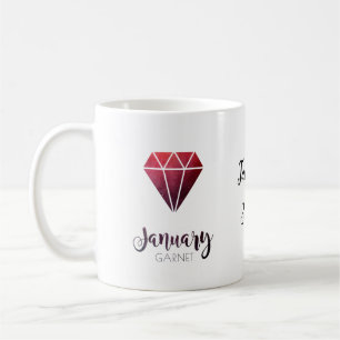 Birthstone mug January garnet