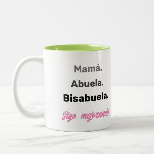 Bisabuela Pregnancy Announcement Two-Tone Coffee Mug