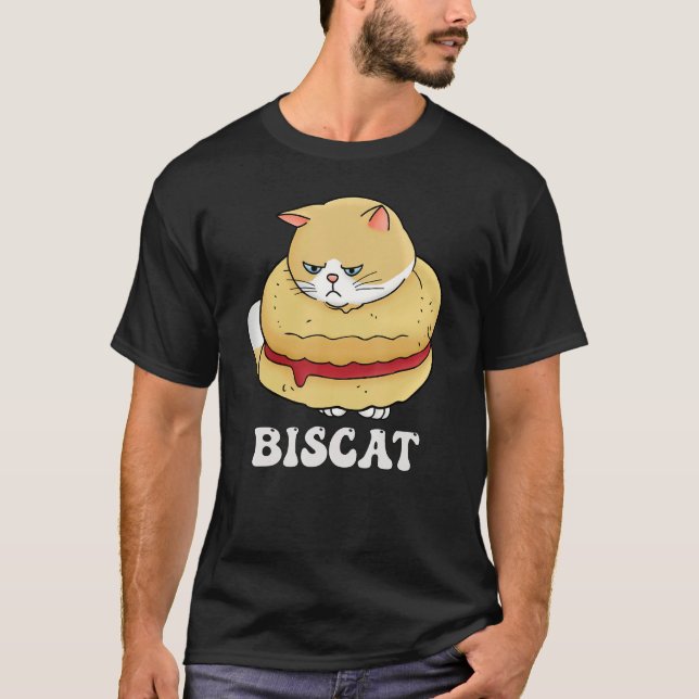 BisCat The Perfect Mix of Feline Charm and Biscuit T-Shirt (Front)