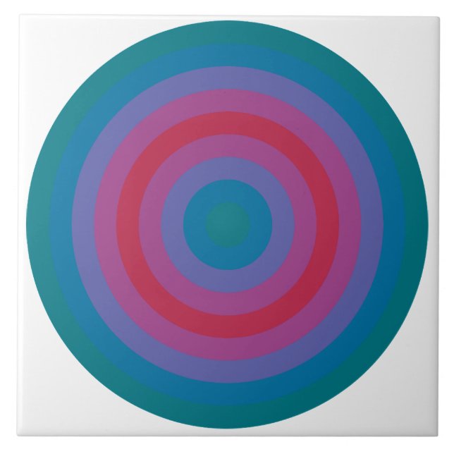 Biscay Bay Viva Magenta Circles Tile (Front)