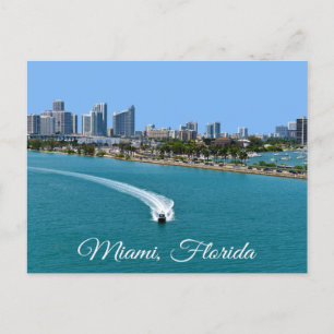 Biscayne Bay Miami Beach Florida Postcard