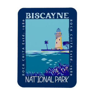 Biscayne National Park Boca Chita Key Distressed Magnet