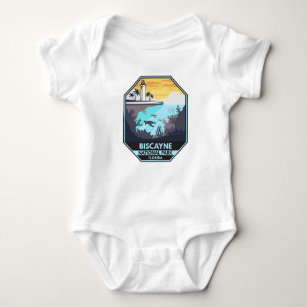 Biscayne National Park Florida Emblem Baby Bodysuit