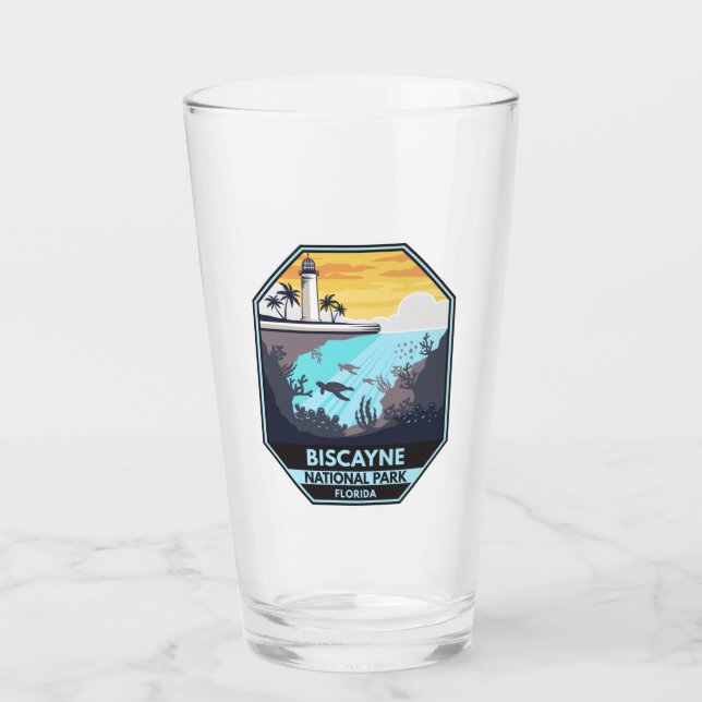 Biscayne National Park Florida Emblem Glass (Front)