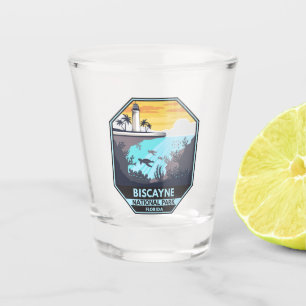 Biscayne National Park Florida Emblem Shot Glass