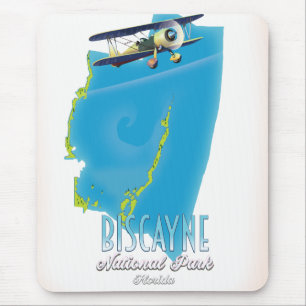 Biscayne national park Florida map Mouse Mat
