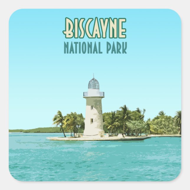 Biscayne National Park Florida Square Sticker (Front)
