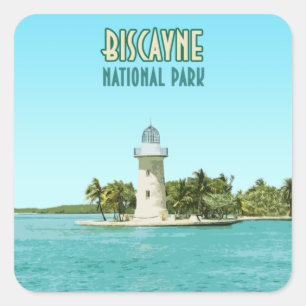 Biscayne National Park Florida Square Sticker