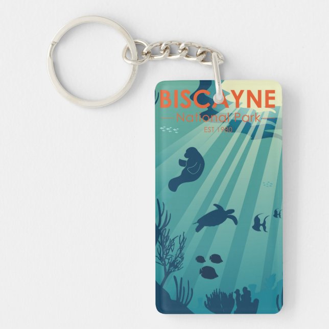 Biscayne National Park Florida Underwater Maritime Key Ring (Front)