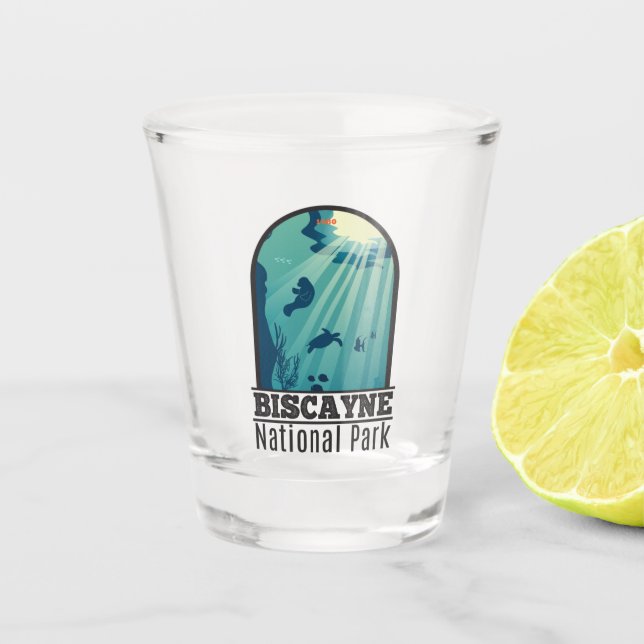 Biscayne National Park Florida Underwater Maritime Shot Glass (Front)