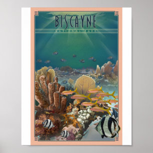 Biscayne National Park Litho Artwork Poster