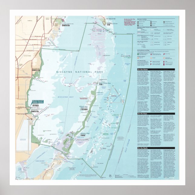 Biscayne National Park Map (2011)  Poster (Front)
